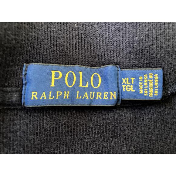 Polo Ralph Lauren Quarter Zip Pullover Mens XLT Sweater Ribbed blue - Picture 2 of 10